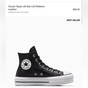 High top platform black converse